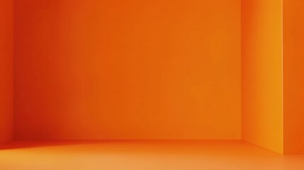 Wall Mural - Solid bright orange background, cinematic lighting, subtle texture, high contrast, minimalist design