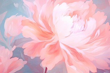 Poster - Abstract memphis peony illustration backgrounds painting flower.