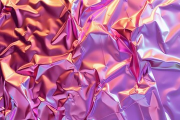 Poster - A close-up view of a shiny sheet of aluminum or tin foil