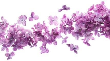 Poster - Close-up shot of a bunch of vibrant purple flowers