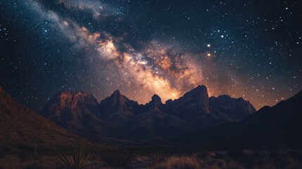 Wall Mural - night sky with many stars