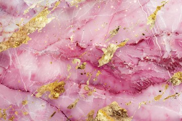 Aufkleber - A close-up shot of a pink and gold marble with intricate patterns and colors