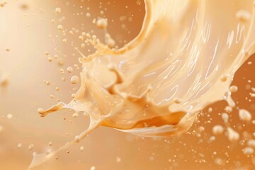 Canvas Print - A close-up shot of a splash of liquid on a surface