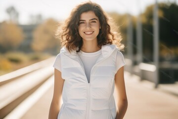 Wall Mural - Laughing portrait outdoors blouse.