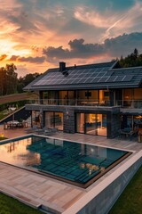 Poster - A house with a private pool area, perfect for summer fun