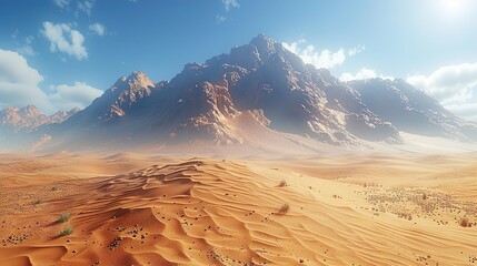 Wall Mural - Majestic Desert Mountains: A Breathtaking Landscape