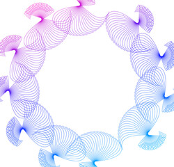 Fototapete - Design elements. Wave glittering rainbow lines. Abstract glow wavy sign on white background isolated. Brush mesh glow effect creative line art. Vector illustration EPS 10 for banner, frame page