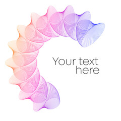 Wall Mural - Design elements. Wave glittering rainbow lines. Abstract glow wavy sign on white background isolated. Brush mesh glow effect creative line art. Vector illustration EPS 10 for banner, frame page