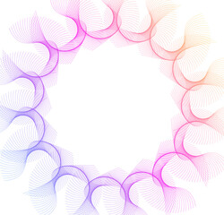 Fototapete - Design elements. Wave glittering rainbow lines. Abstract glow wavy sign on white background isolated. Brush mesh glow effect creative line art. Vector illustration EPS 10 for banner, frame page