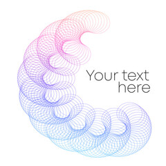 Fototapete - Design elements. Wave glittering rainbow lines. Abstract glow wavy sign on white background isolated. Brush mesh glow effect creative line art. Vector illustration EPS 10 for banner, frame page