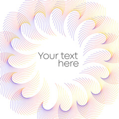 Fototapete - Design elements. Wave glittering rainbow lines. Abstract glow wavy sign on white background isolated. Brush mesh glow effect creative line art. Vector illustration EPS 10 for banner, frame page