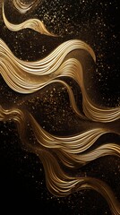 Sticker - Pattern nature gold backgrounds.