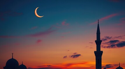 Wall Mural - tall building at sunset