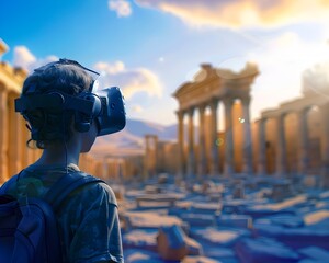 Poster - Virtual Reality Archaeology Class Exploring Ancient Ruins and Artifacts