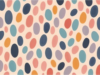 Canvas Print - Abstract Colorful Pattern of Ovals