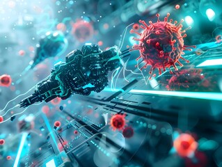 Poster - Futuristic Nanobots Enhancing Immune System to Detect and Destroy Harmful Pathogens