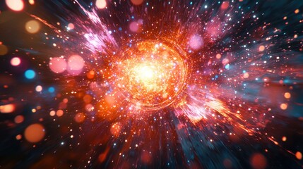 Wall Mural - black hole eruption