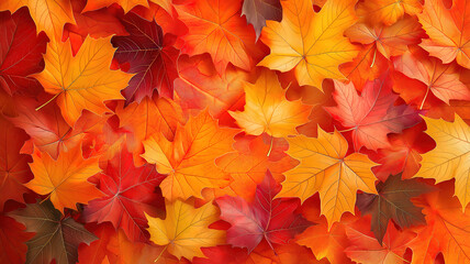 stylish fall design highlighting the beauty of bright colorful maple leaves in autumn