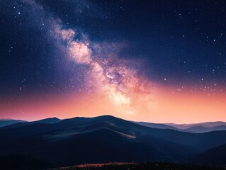 Wall Mural - milky way at night