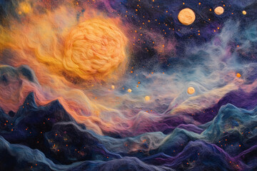Wall Mural - cosmic starry night universe astronomy space