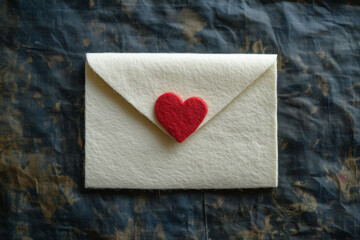 Wall Mural - love letter envelope valentine heart romance gift
