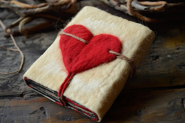 Wall Mural - heart shaped book love valentine gift