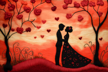 Wall Mural - soulmate twin flame couple lover romance valentine 