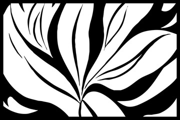 Wall Mural - Abstract black and white pattern. For use in graphics. Minimalist illustration for printing on wall decorations