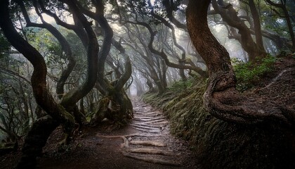 Wall Mural - Mystical forest path