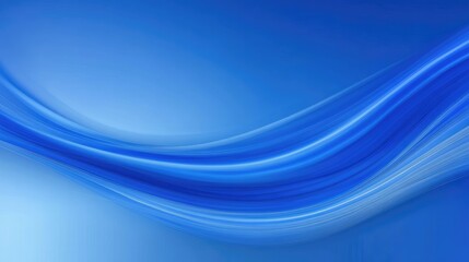 Fototapete - A high tech abstract design with flowing blue waves and soft gradients creating a futuristic feel