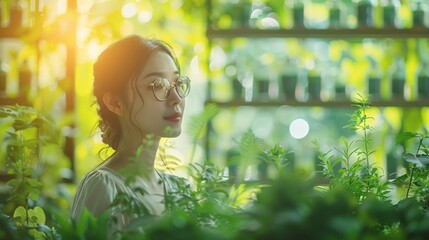 Poster - Create an image of a person attending a sustainability fair