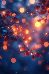 Poster - Radiant bokeh lights with a glowing effect, softly blending into a dynamic gradient background,