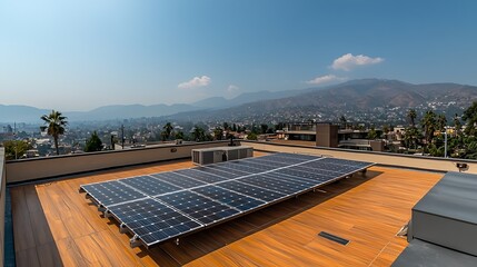 Aufkleber - Solar Panels Generating Renewable Energy on Rooftop for Eco-Friendly Sustainable Designs