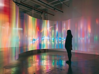 Poster - captivating light installation transforms kinetic energy into dynamic displays