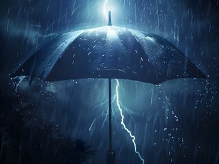 Poster - High Tech Umbrella Capturing Rainwater and Converting Kinetic Energy into Electricity During Storm