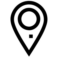 Poster - Geolocation icon representing a location marker for user interface design