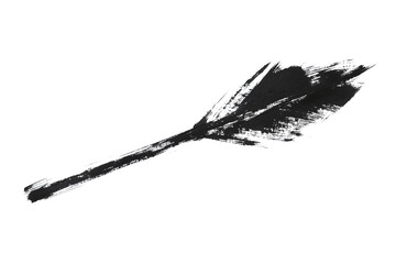 Fototapete - Arrow with brush stroke effect ,Isolated on transparent background
