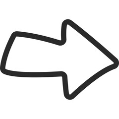Aufkleber - Simple arrow isolated on transparent background. SVG. Doddle arrow