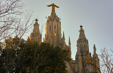 Wall Mural - View of the Church of the Sacred Heart of Jesus