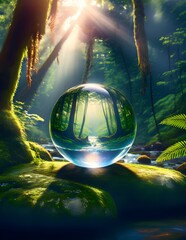 Wall Mural - Crystal Ball in the Forest