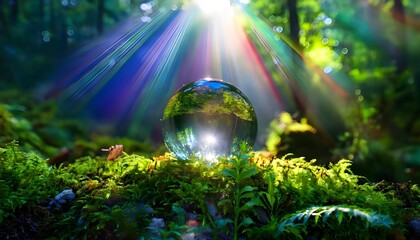 Wall Mural - Crystal Ball in the Forest