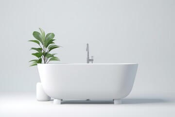 Poster - Bathtub plant sink houseplant.