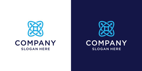 Atom Logo Vector Design Illustration.