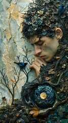 Poster - Man Transformed into Nature: A Surreal Portrait