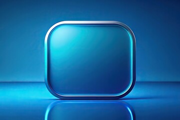 Dynamic abstract shape on blue gradient background