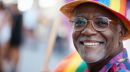 A person wearing bright hat and eyeglasses, perfect for illustration or photo concept