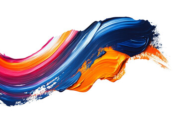 Fototapete - Abstract paint stroke illustration, dynamic flow ,Isolated on transparent background