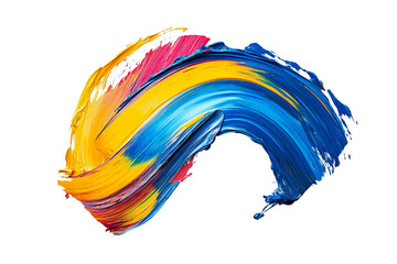 Fototapete - Abstract neon paint stroke, bright luminescent effect ,Isolated on transparent background