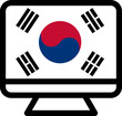 © umerawanpk - South Korea flag icon on Monitor