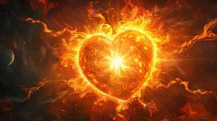 Poster - Solar System s Cosmic Heart Fiery Sun Powering Planetary Life